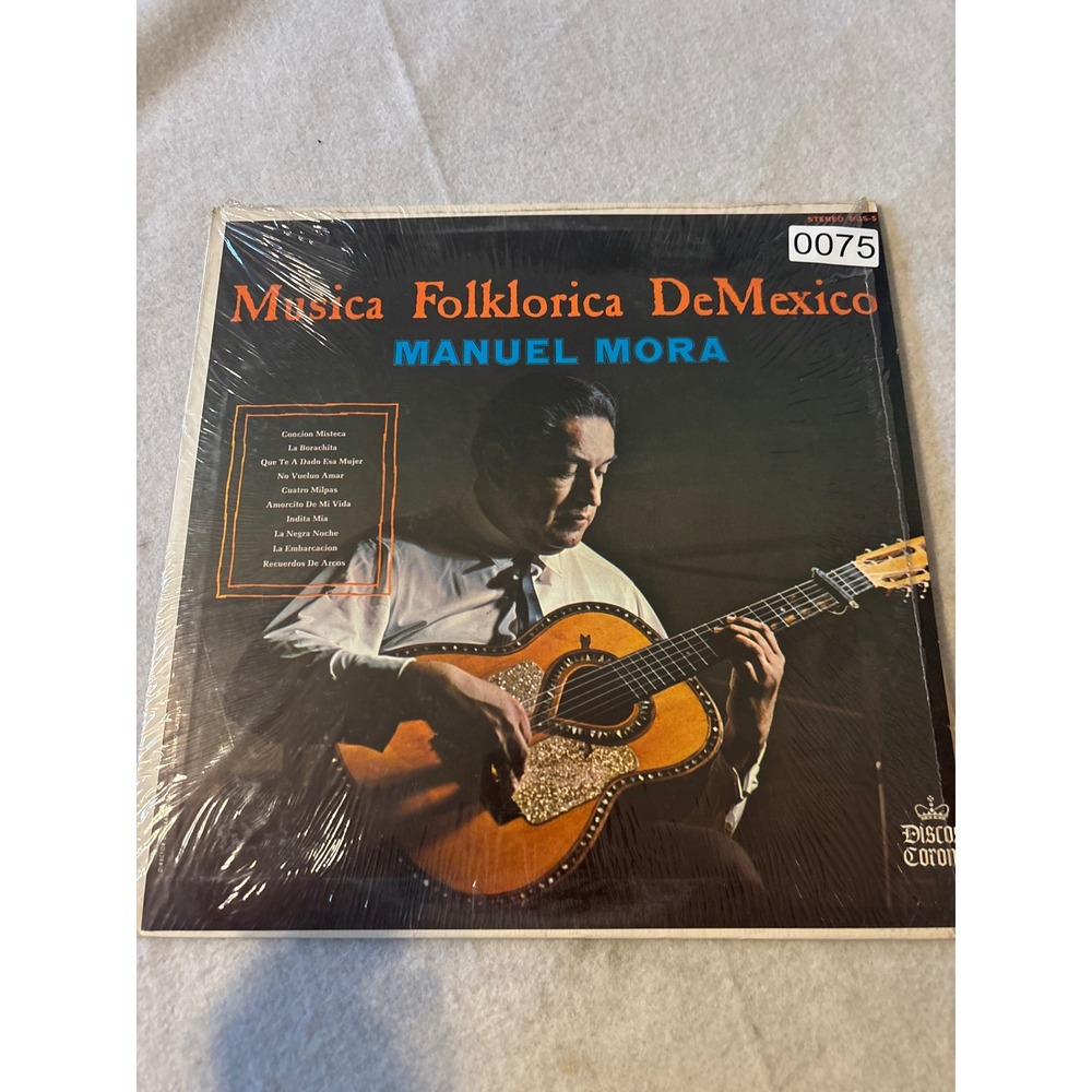 Discos Corona Musica‎ Folklorica De Mexico Manuel Mora 12" Vinyl LP Good Vintage